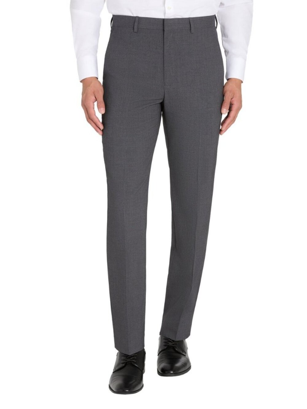 NEW Calvin Klein Mens Slim Fit Dress Pants Gray 36 X 30 NWT Stretch Flat Front